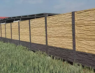 Betonový plot štípaný kámen